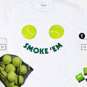 ISO!!! Edie Parker Smoke ‘Em Tennis Ball Graphic T-Shirt XL